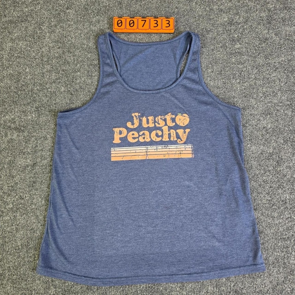 SHEIN Just Peachy Tank Top with orange text  Size: L